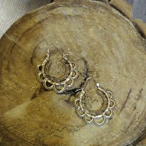 Anthropologie Jewelry - Nwt Anthro BohoFiligree GoldDipped Hoops Deadstock Anthropologie Jewelry - Nwt Anthro BohoFiligree GoldDipped Hoops Deadstock